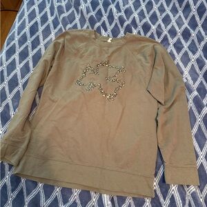 Women's Crew Neck Sweater - Embellished Design